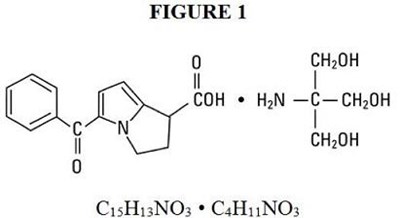 Structural formula of Ketorolac - ketorolac tromethamine 02