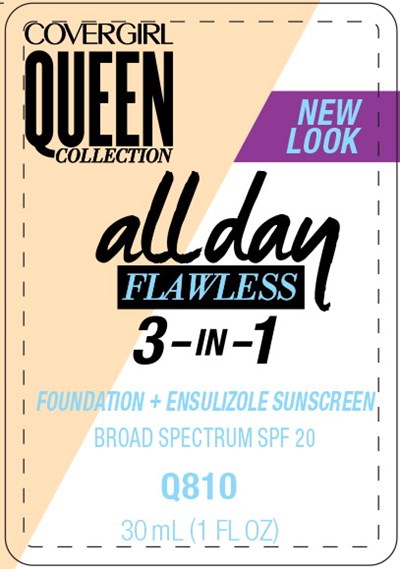 Principal Display Panel - Covergirl Queen Collection All Day 810 Label - cov07 0001 03