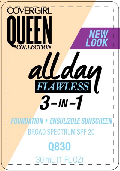 Principal Display Panel - Covergirl Queen Collection All Day 830 Label - cov07 0001 07