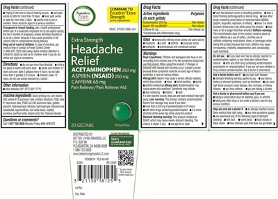 Acetaminophen 250 mg, Aspirin 250 mg, Caffeine 65 mg (Extra Strength Headache Relief Geltab 1)