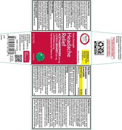 Acetaminophen 250 mg, Aspirin 250 mg (nsaid)*, Caffeine 65 mg, *nonsteroidal Anti-inflammatory Drug (Extra Strength Headache Relief Geltab 2)