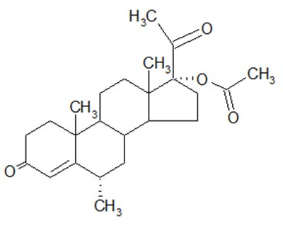 Chemical Structure - medroxyprogesterone 02