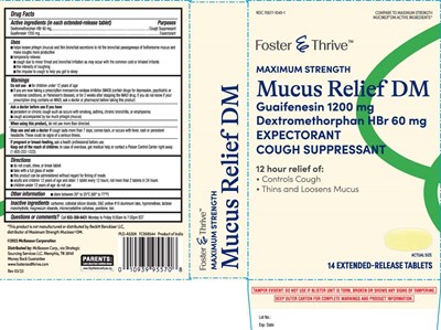 Dextromethorphan Hbr 60 mg, Guaifenesin 1200 mg (Mucus Relief Dm 1200 mg 60 mg Extended Release Cap 1)