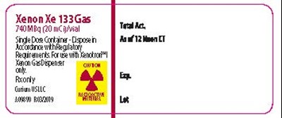 Label (Xenon Xe 133 Gas 69945 2)