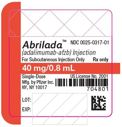 PRINCIPAL DISPLAY PANEL - 0.8 mL Syringe Label - abrilada 30