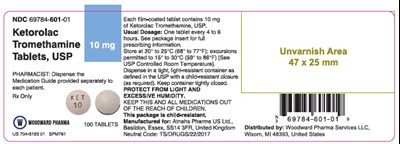 ketorolac-02.jpg PRINCIPAL DISPLAY PANEL - 10 mg Tablet Bottle Label - ketorolac 02