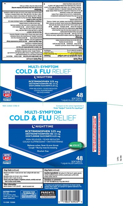 Acetaminophen 325 mg, Dextromethorphan Hbr 15 mg, Doxylamine Succinate 6.25 mg (Nighttime No Pse Pe Softgel Pat 1)