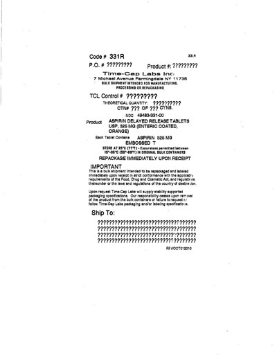 bulk label update - 331RBulk