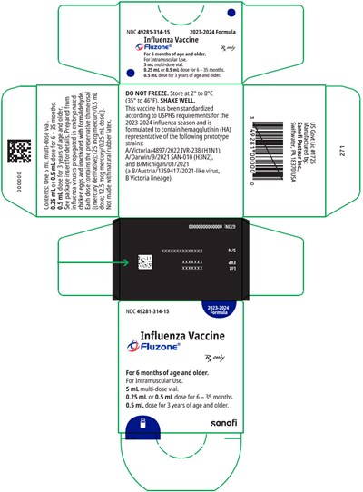 fluzonemdv-02.jpg PRINCIPAL DISPLAY PANEL - 5 mL Vial Package - fluzonemdv 02