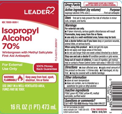 Isopropyl Alcohol (70% Conc.) (Isopropyl Alcohol 70 Percent Wintergreen 1)