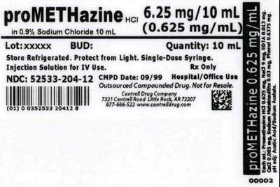 Label (52533 204 12)