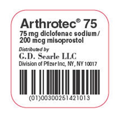 Ndc 0025 1421 Arthrotec Diclofenac Sodium And Misoprostol