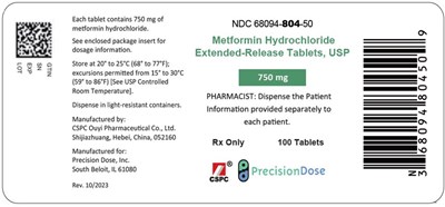 metformin-03.jpg PRINCIPAL DISPLAY PANEL - 750 mg Tablet Bottle Label - metformin 03