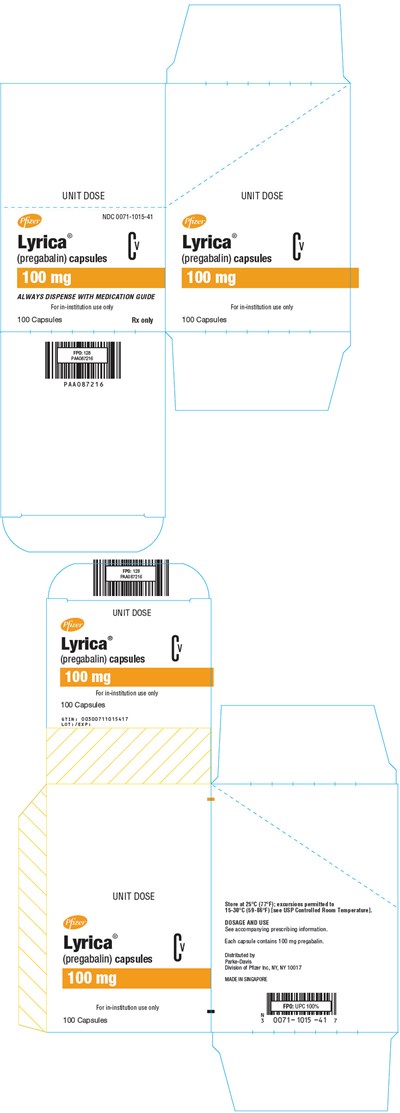 PRINCIPAL DISPLAY PANEL - 100 mg Capsule Blister Pack Carton - lyrica 23