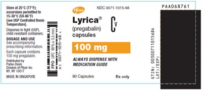 PRINCIPAL DISPLAY PANEL - 100 mg Capsule Bottle Label - lyrica 24