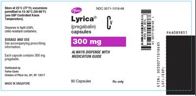 PRINCIPAL DISPLAY PANEL - 300 mg Capsule Bottle Label - lyrica 30