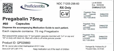71205-298-60 (Pregabalin 75mg 1000)