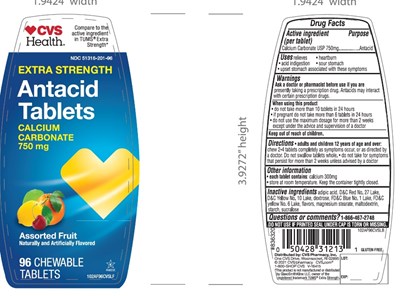 CVS Extra  Strength Assorted Fruit 96 Chewable Tablets - 102AF96PVLFLB