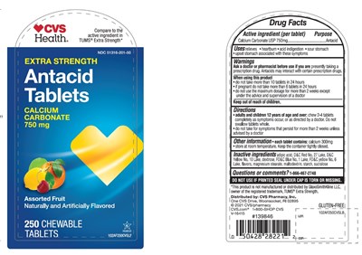 Cvs Extra Strength Assorted Fruit 250 Chewable Tablets (Image 01)