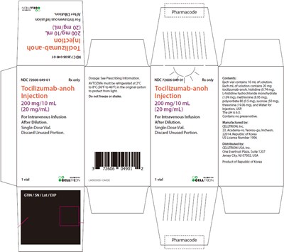 Principal Display Panel - 200 mg/10 mL Vial Carton - tocilizumab 33