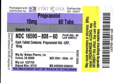 Propranolol 10mg Label Image (Propranolol 10mg Label)