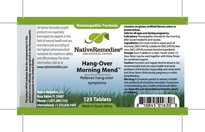 Bottle Lable (Hangovermorningmend)