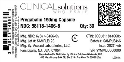 Pregabalin 150mg Capsule 30ct Blister Card (Prega 150mg 90s A)