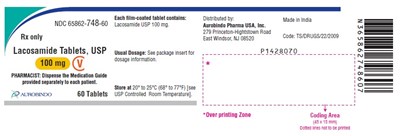 lacosamide-fig5.jpg PACKAGE LABEL-PRINCIPAL DISPLAY PANEL - 100 mg (60 Tablets Bottle) - lacosamide fig5