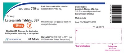 lacosamide-fig7.jpg PACKAGE LABEL-PRINCIPAL DISPLAY PANEL - 150 mg (60 Tablets Bottle) - lacosamide fig7