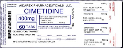 IMAGE LABEL - cimetidine tab 400mg for novopharm 2