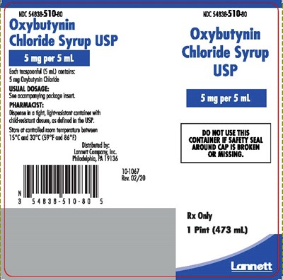 5 mg Per 5 mL (Oxybutynin Chloride 4)