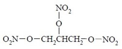 chemical structure - nitroglycerin 01