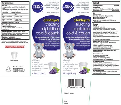 Diphenhydramine HCl 6.25 mg, Phenylephrine HCl 2.5 mg (Childrens Triacting Nighttime Cold And Cough Grape 1)