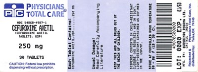 4987.jpg image of 250 mg package label - 4987