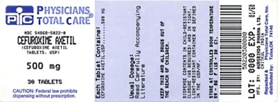Image Of 500 mg Package Label (5022)