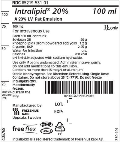 int0i-0000-16.jpg PACKAGE LABEL – PRINCIPAL DISPLAY – Intralipid 100 mL Bag Label - int0i 0000 16