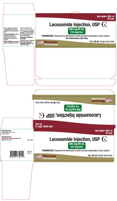 PRINCIPAL DISPLAY PANEL - 20 mL Vial Carton - lacosamide 05