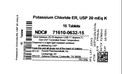Bottle Label 20 mEq K - 71610 0632 15