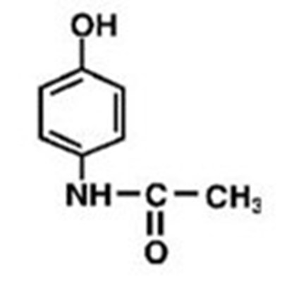 acetaminophen-structure.jpg Acetaminophen Molecular Structure - acetaminophen structure
