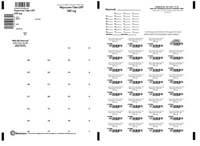 Naproxen Tabs 500mg Bingo Card Label. (Naproxen Tabs 500mg   Amneal  8094 2)