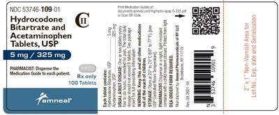 100 Count Label (Hydrocodone Bitartrate And Acetaminophen Tablets U 3)