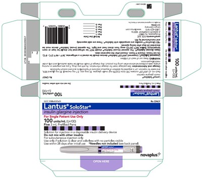 PRINCIPAL DISPLAY PANEL - 3 mL Syringe Package - lantusnova 21