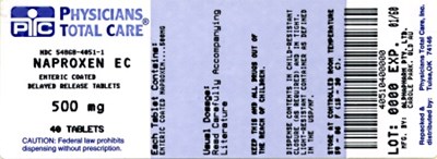4051.jpg image of 500 mg package label - 4051