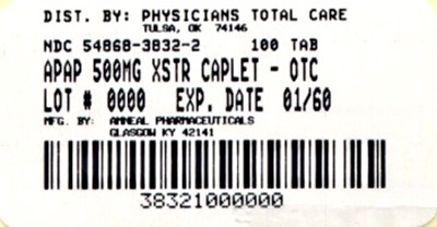 3832.jpg image of 500 mg package label - 3832