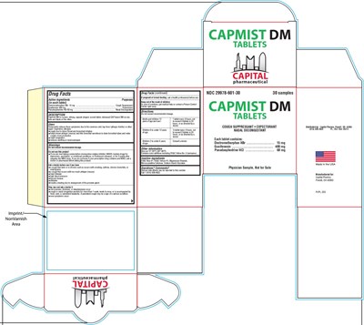 capmist-dm-tablets-02.jpg PRINCIPAL DISPLAY PANELNDC 29978-601-30CAPMIST DM TabletsCough Suppressant ● ExpectorantNasal Decongestant30 samples - capmist dm tablets 02