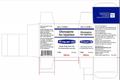 Carton Label (OLANZAPINE FOR INJECTION 10 mg/vial)