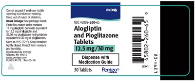 alogliptin-08.jpg PRINCIPAL DISPLAY PANEL - 12.5 mg/45 mg Tablet Bottle Label - alogliptin 08