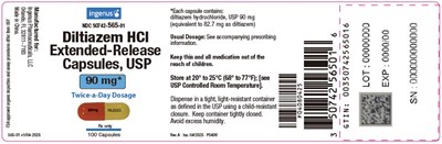 image-03.jpg Diltiazem Hydrochloride Extended-Release Capsules, USP 90 mg Bottle Label - image 03