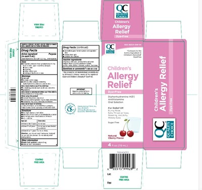 Quality Choice  Childrens Allergy Relief Dye Free 4 Fl Oz (Benadryl 01)