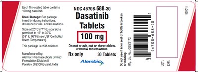 30 tablets - dasatinib 100 mg